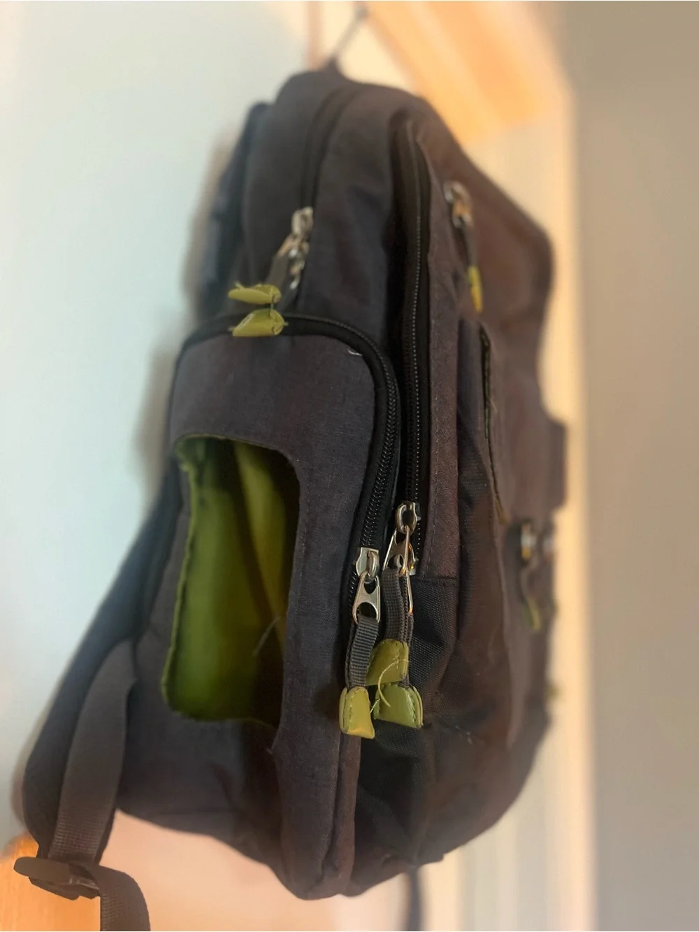Eddie Bauer diaper bag with Olive Accents